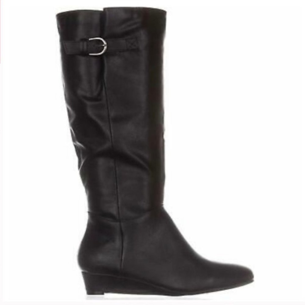 Style & Co Rainne Wedge Tall Black Boots 8 - NIB